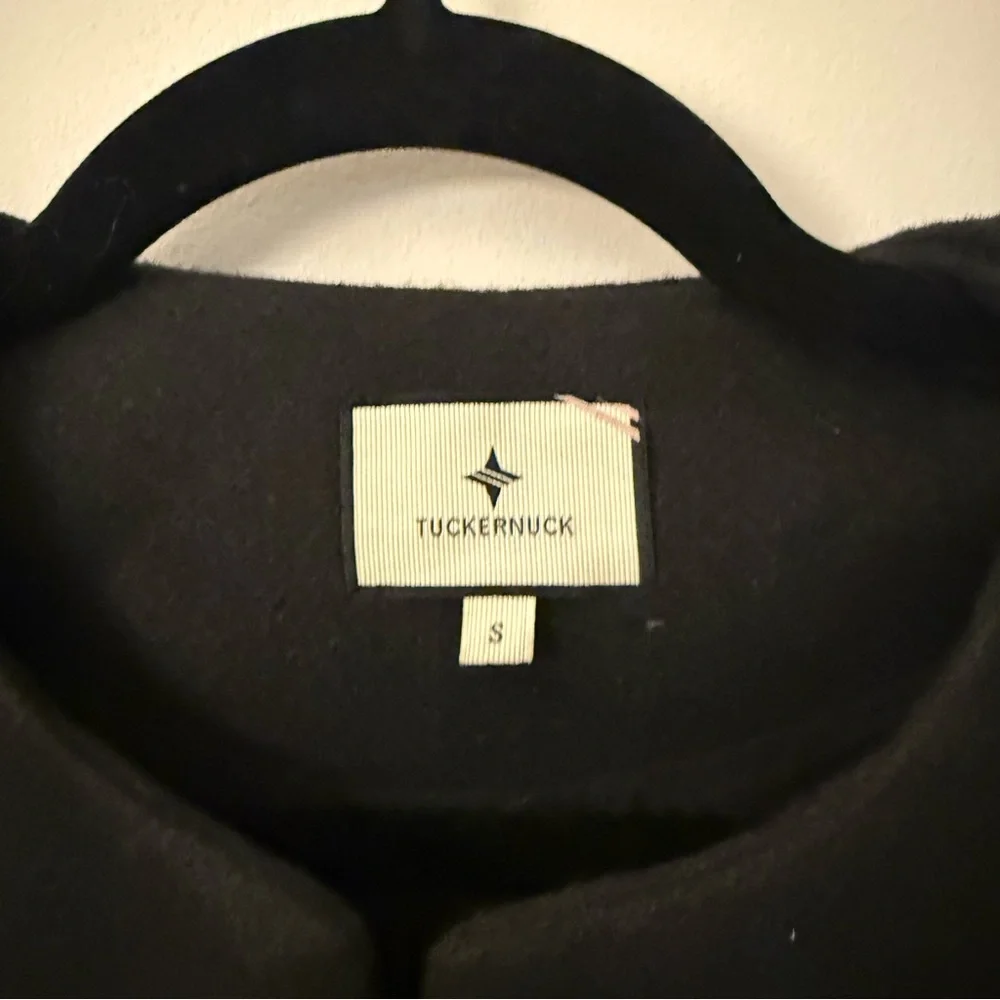 Tuckernuck Black Crepe Blair Bow Coat Dress | Small - Picture 2 of 4